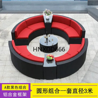 Outdoor sofa combination balcony courtyard rattan furniture