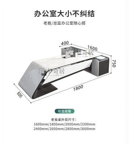 Asthetic Executive Luxury Desk Manager L Shaped Modern Designer Computer Table Organizer Workstation Escritorio Office Furniture