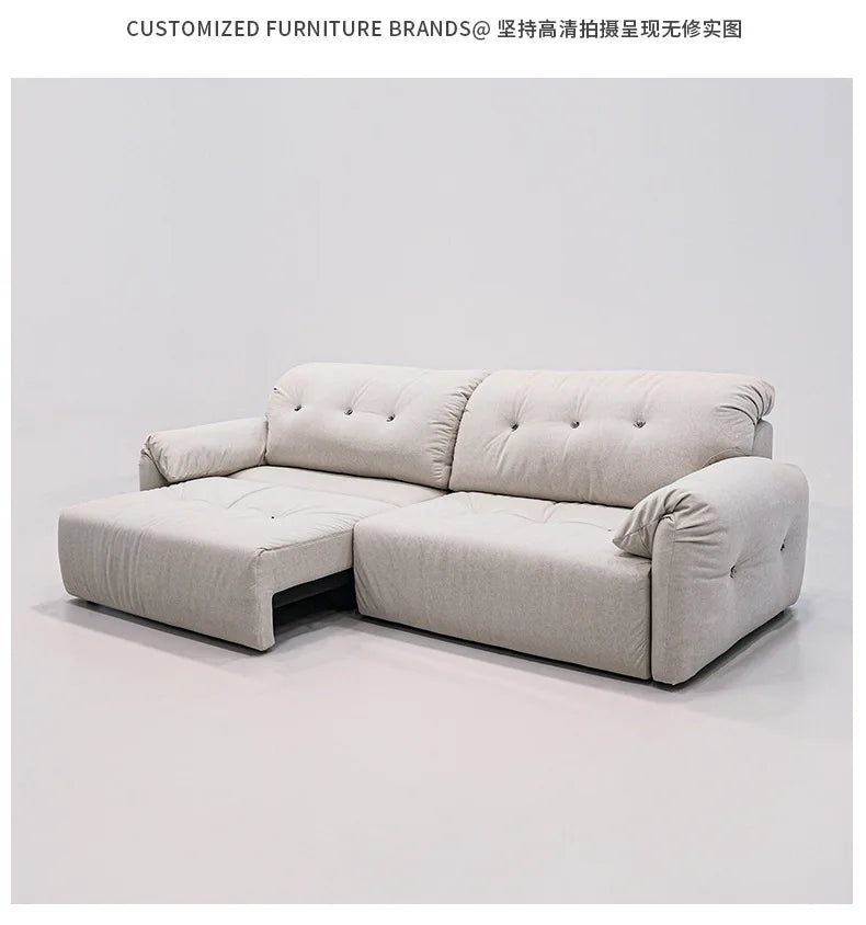 Cloud Electric Sofa Living Room Modern Simple Telescopic Fabric Lazy Multi-functional Sofa Bed Dual-purpose