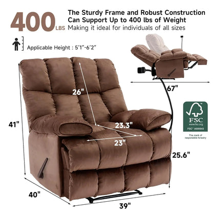 Oversized Recliner Chair, Big and Tall Recliner Chairs for Adults 400LBS, Large Recliner Chair, Extra Wide Recliner, Customized