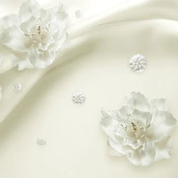 Photo Wallpaper European Style 3D Stereo Relief White Flowers Silk Wallpaper Hotel Living Room Interior Luxury Home Decor Murals