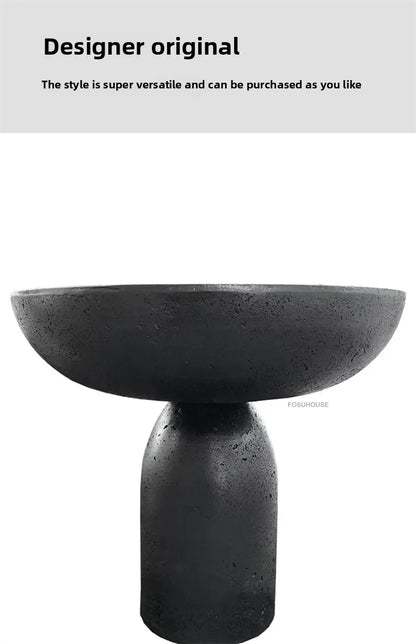 Small Apartment Stone Round Side Tables Wabi-sabi Style Cement Coffee Tables Designer Medieval Style Tea Table Home Furniture