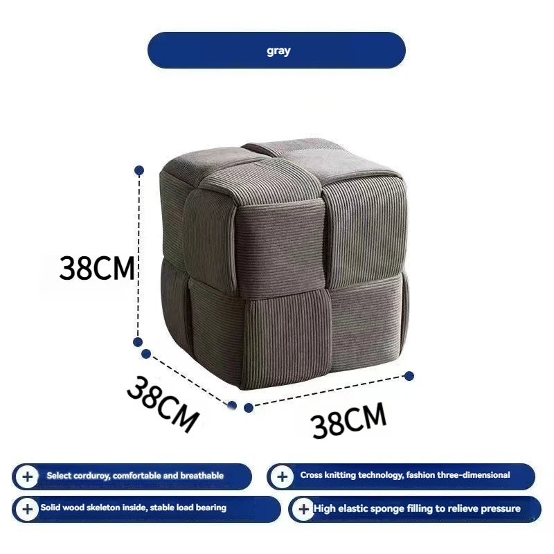 Household door shoes stool fashion small stool simple creative dice stool living room sofa stool pedal stool.