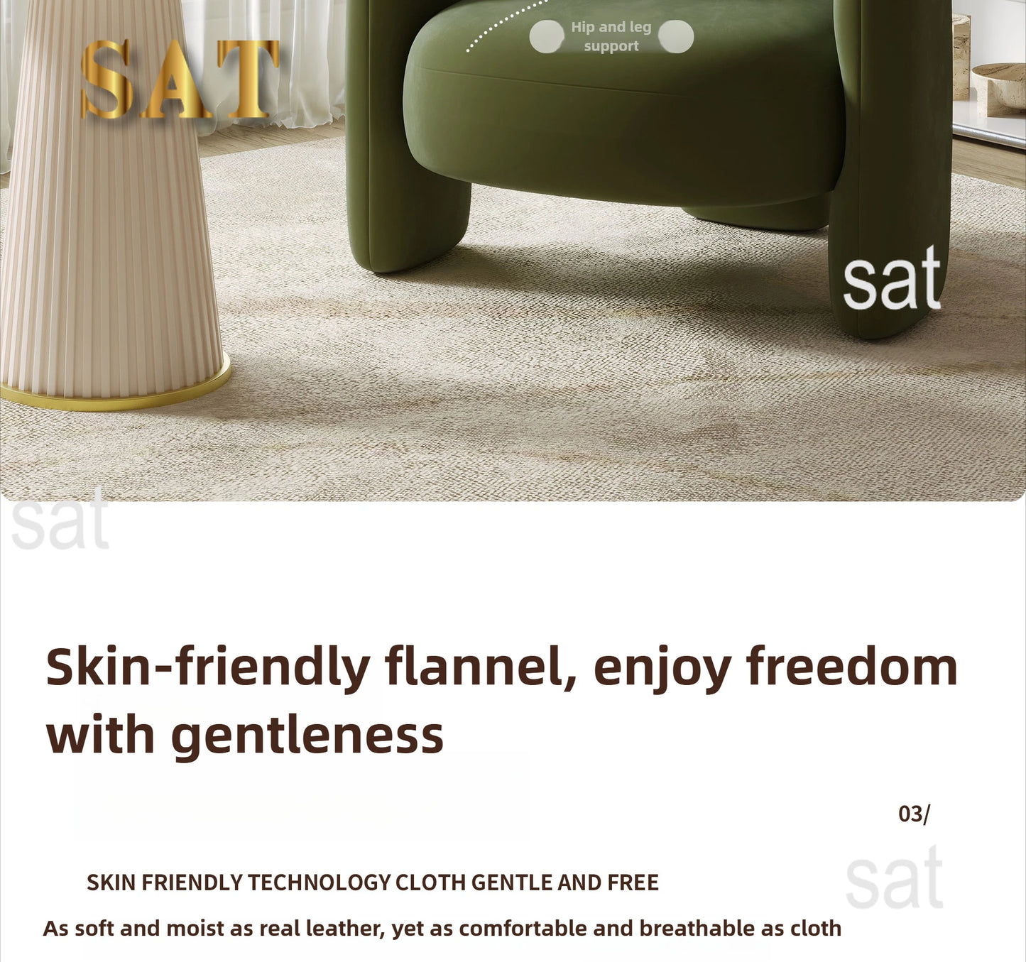 Cream Single Sofa Chair Balcony Light Luxury Chair Tea Table Combination Beauty Salon Rest Area Reception Negotiation Chair