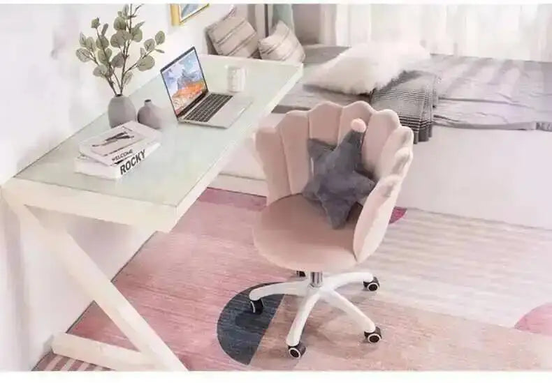 for Velvet Office Chair for Company Rotatable Soft Backrest Chair with Wheels Simple Creative Office Chairs E-sports Room