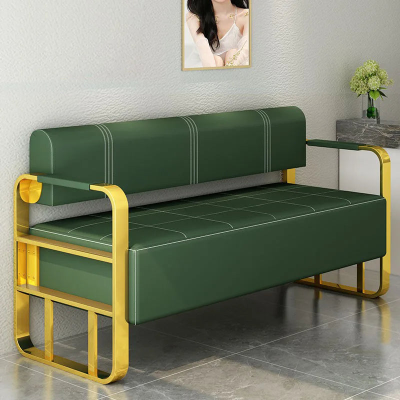 Steady Barber shop sofa chair reception room sitting area long sofa chair thickened equal sofa