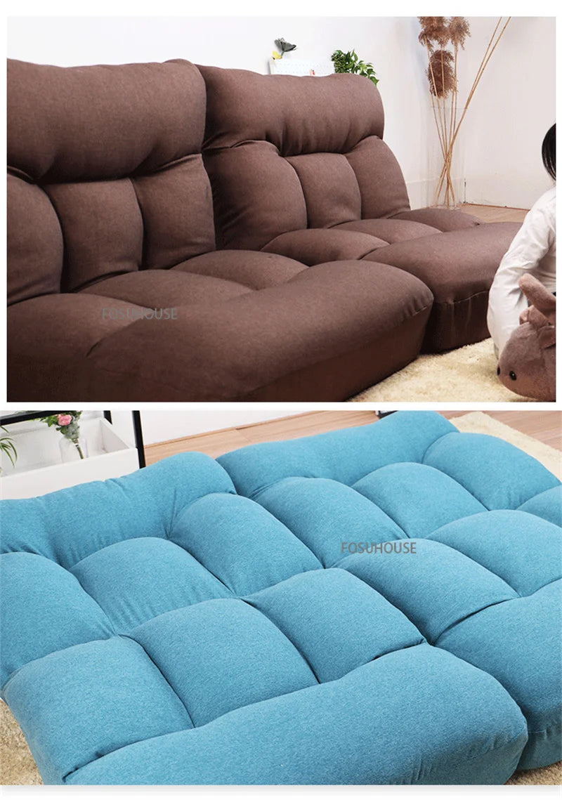 Creative Lying and Sleeping Living Room Sofa Japanese Tatami Bedroom Lazy Sofa Folding Backrest Lounge Chair Home Floor Chair