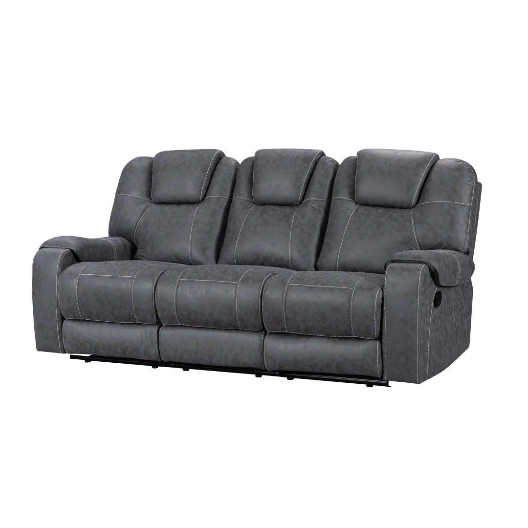 Modern 321 Sectional Leather Recliner Couch for Living Room Extendable Wood-Framed Sofa Seat Recliners Furniture Set 6032