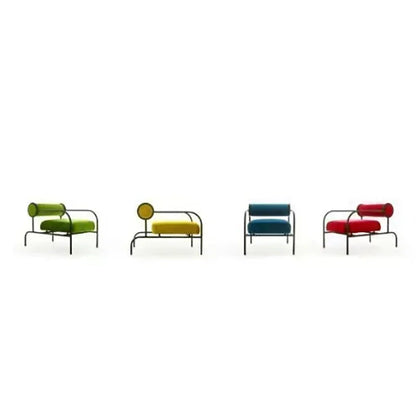 Stainless Steel Single Sofa Recliner Italian Living Room Furniture Home Leisure Back Armchair Designer Fabric Living Room Chairs