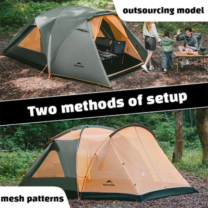 Naturehike 8-10 Person Tent Kota Cloud Casual Tent Outdoor Camping Hiking Travel Gazebo Tents Big Space Waterproof Breathable
