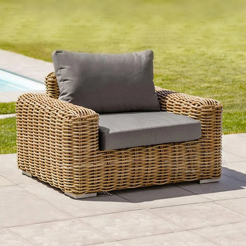 Modern Leisure Hotel Outdoor Garden Lounge Sofa Sectional Set Wicker Rattan Patio Balcony Furniture for Living Room