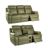 High Density Sponge 2+3 Seats Recliner Sofa Set Fabric Wireless Charging Smart Cup Holder Reading Apartment