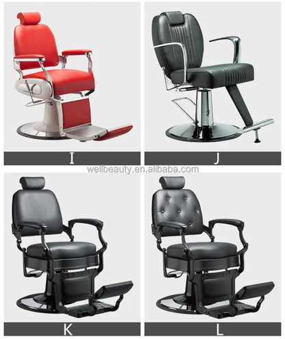 Barber Chair Retro Stylish Beauty Hairdressing King Style Armrest Hair Styling Classic Hydraulic Furniture Salon Barber Chair