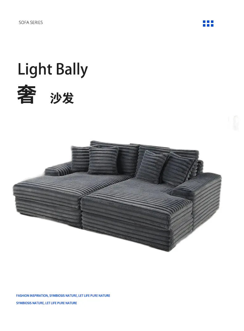 High-end Light Luxury Hot-selling Boneless Sofa Vacuum Compression Sofa Corduroy Retro Fabric Sofa