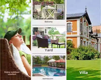 American Modern Courtyard Furniture Leisure Rattan Sofa Chairs Outdoor Country Corner Garden Sofas Patio Furniture Set a