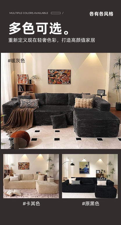 Vacuum Compression Sofa Cotton Tofu Block Module Combination Simple Living Room Small Apartment Sofa