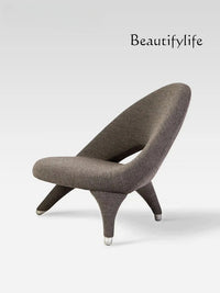 Italian Minimalist Creative Single Fabric Sofa Modern Light Luxury Home Living Room Bedroom Wingback Chair