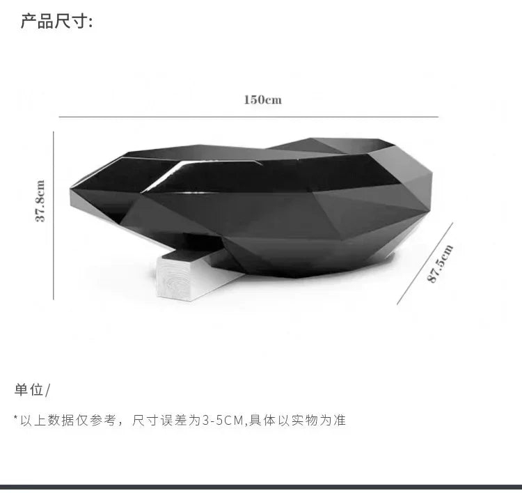 LJYStainless steel light luxury creative special-shaped coffee table high-end model house villa living room art coffee table