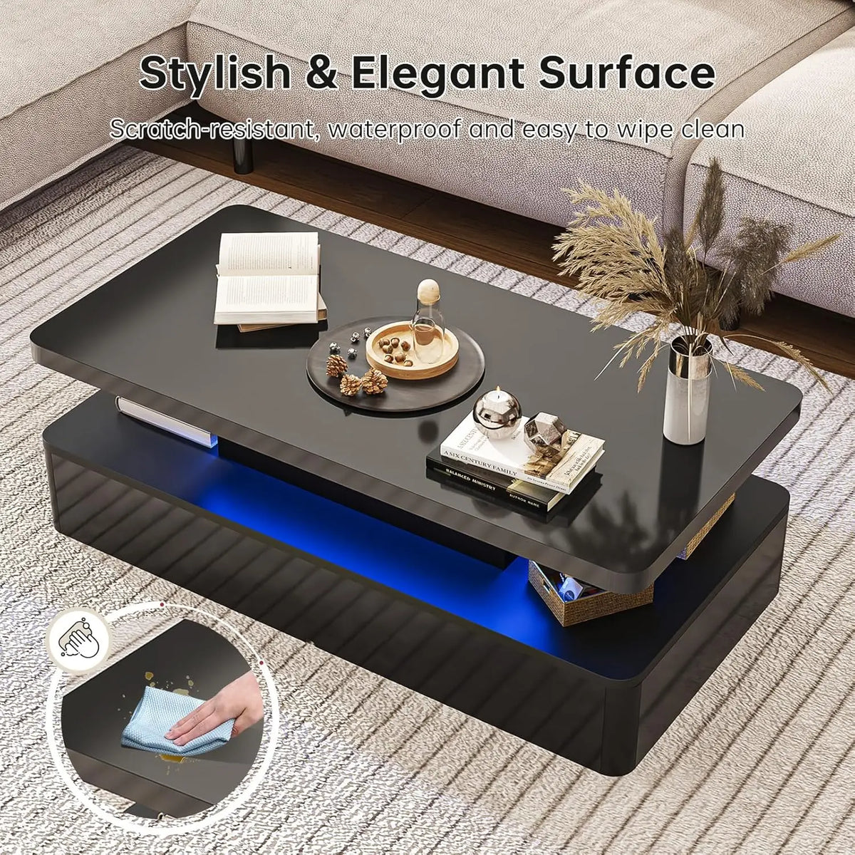 Modern LED Coffee Table, 40