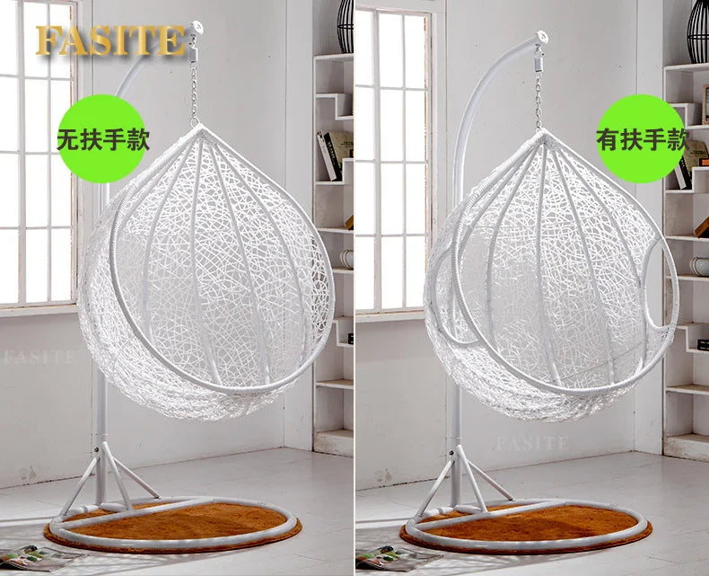 Swing Hanging Chair Hammock Indoor Balcony Bird's Nest Hanging Basket Rattan Chair Reclining Chair, Rocking Chair