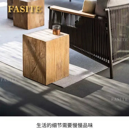 New Chinese solid wood sofa combination Zen walnut color modern villa ash living room solid wood sofa