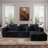 108'' Modular Cloud Sectional Sofa L-Shaped Deep Seat Couch with Right Chaise Living Room Boneless Couches for Comfortable