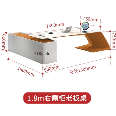 Painted desk simple modern fashion light luxury boss table creative president table and chair combination