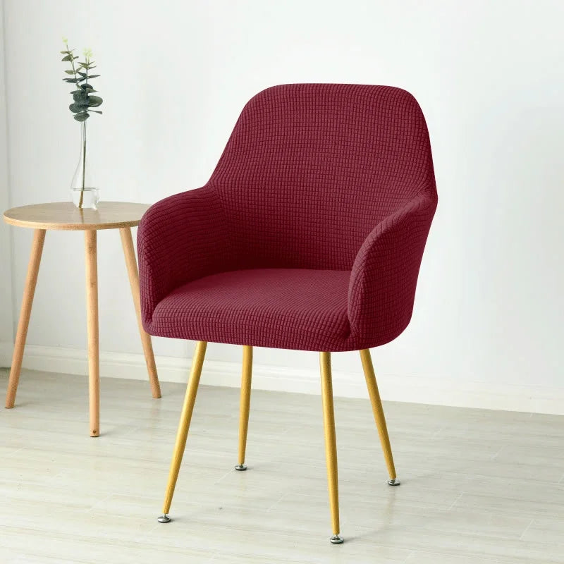 Elastic Polar Fleece High Arm Chair Covers Dining Adjustable Armchair Cover Hotel Bar Seat Slipcover Home Wedding Decoration
