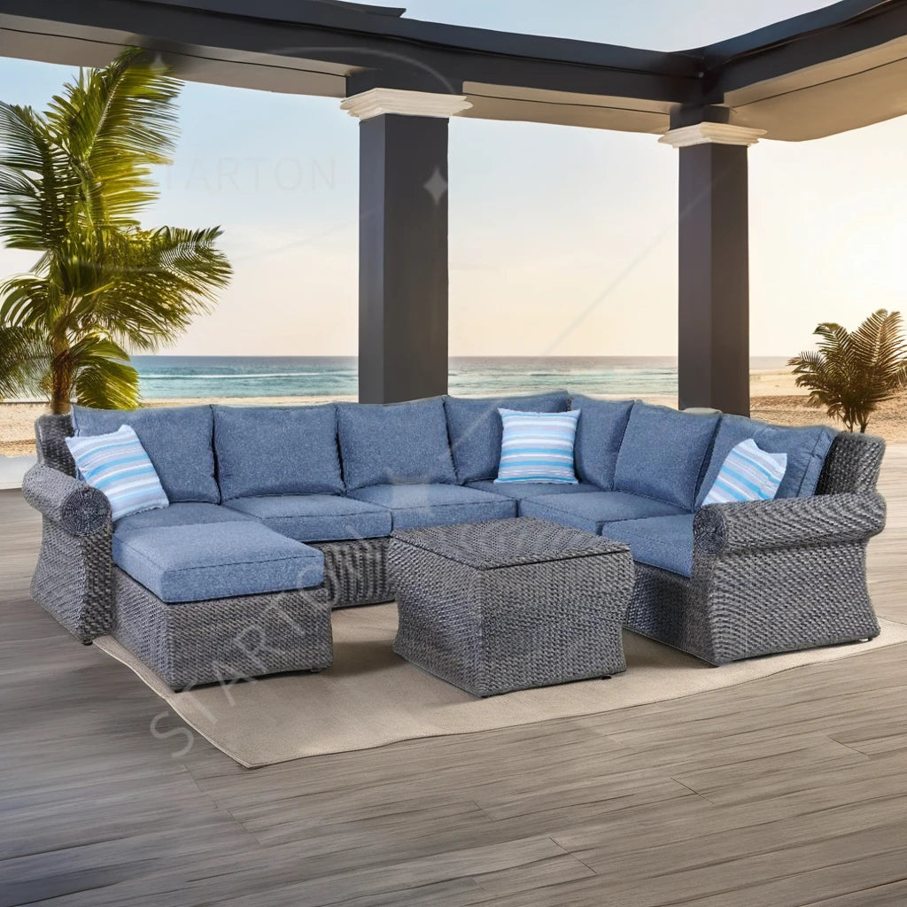 High Quality Furniture Rattan Wicker Outdoor Outdoor Furniture Garden Sectional Sofa  Outdoor Furniture