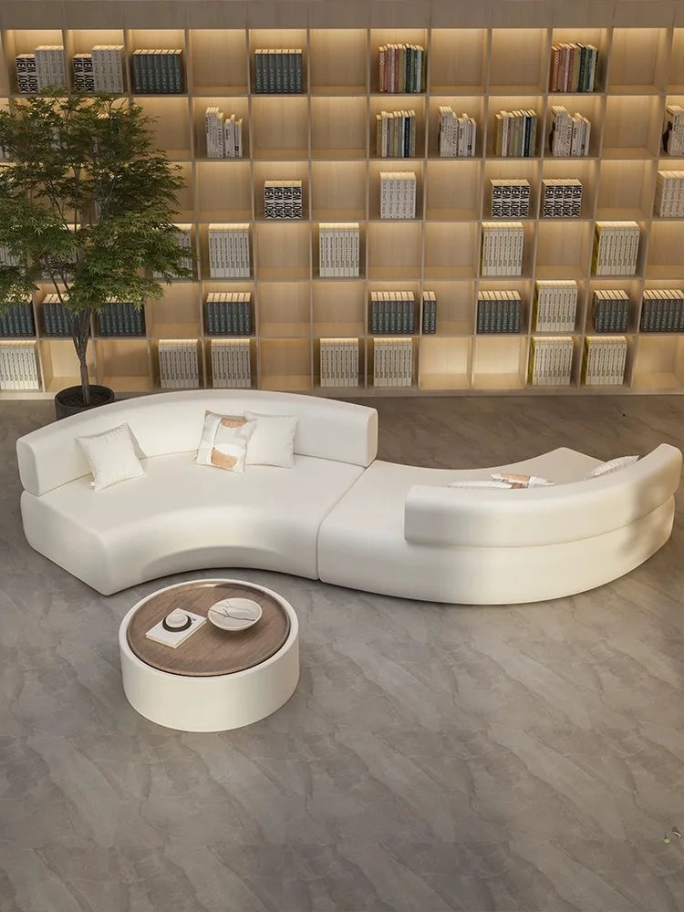 Modern curved special-shaped sofa double-sided S-shaped sofa creative lobby reception hotel beauty salon lounge area sofa