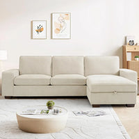 102" Convertible Sectional Sofa Couch with Chaise Storage, Modern L-Shaped Reversible Design, Comfortable Chenille Fabric