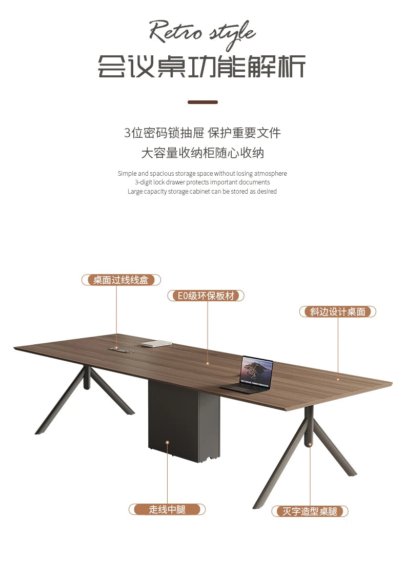 Conference Table Simple Modern Meeting Office Rectangular Business Negotiation Environmental Protection Large And Small Conferen