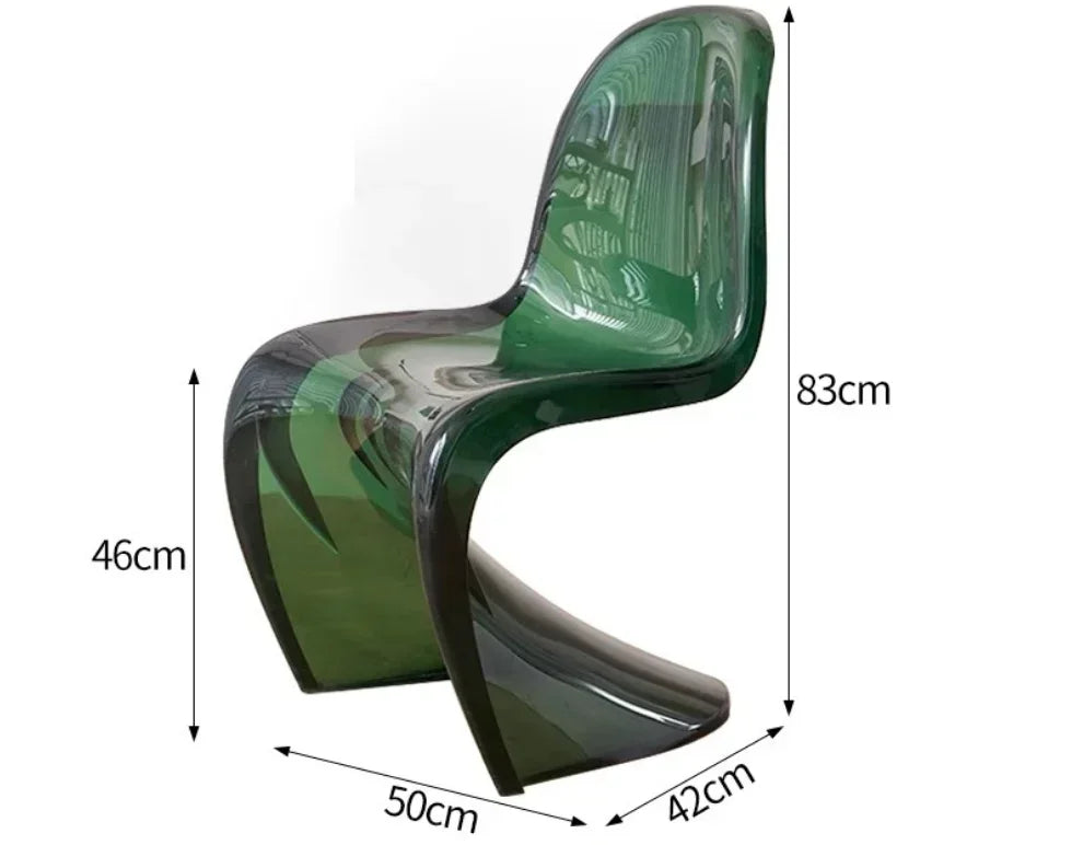 Sleek Ghost Chair with Clear Acrylic Backrest for Modern Living Room Decor Contemporary Living Room Relaxing Dining Chair
