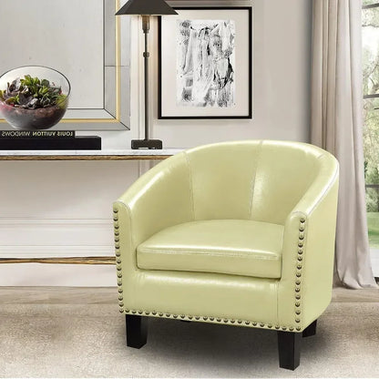 #For Living Room Chairs with Club Style Barrel for Gaming Armchairs for Bedroom, Standard, Espresso Leather