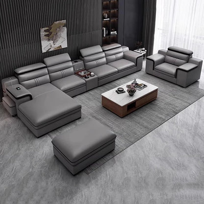 Genuine Leather Modern Sofas Luxury Classic Bedrooms Cinema Sofas Comfortable Straight Muebles Para El Hogar Home Accessories