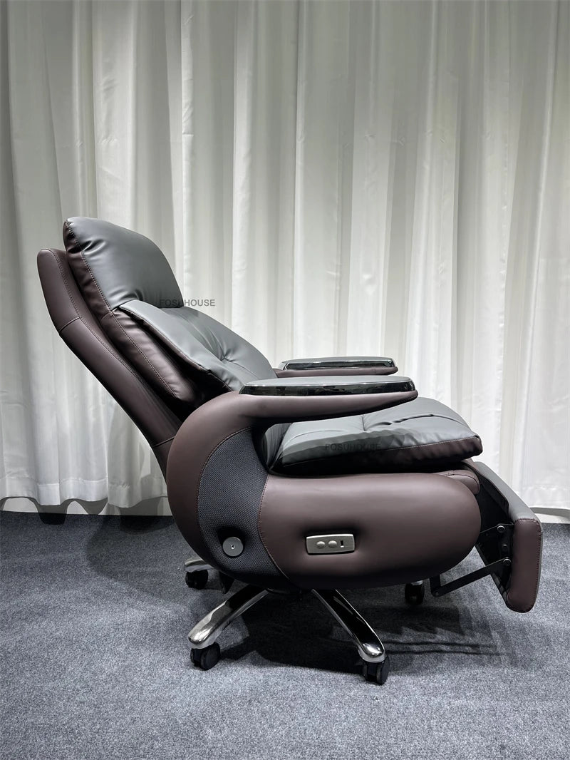 Electric Smart Office Chairs European Reclining Computer Chair Home Gaming Armchair Modern Office Furniture High-end Boss Chair