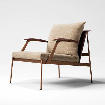 Single Light Luxury Designers Stainless Chair  Minimalist Backrest Armchair Negotiation Living Room Chair Sofa Stool Furniture