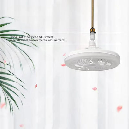 Rotatable 3in1 Ceiling Fan with Remote Control Lighting Lamp E27 Converter Base Lighting Base Bedroom Living Room Miflame