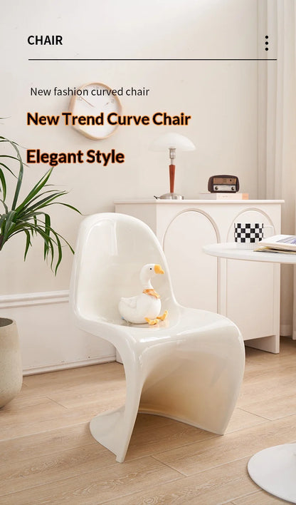 Acrylic Ghost Chair Modern Minimalist Transparent Dining Chair Designer Vanity Stool Kitchen Seating Clear Plastic Chair