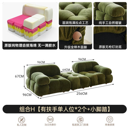 Modern Modular Fabric Sectional Sofa for Small Living Rooms