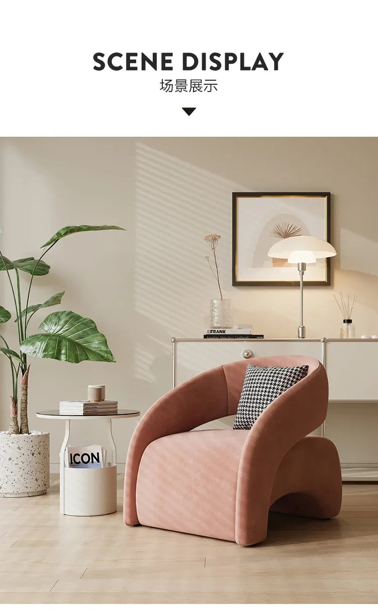 A  French cream wind single sofa chair Nordic living room lazy sofa small apartment single chair