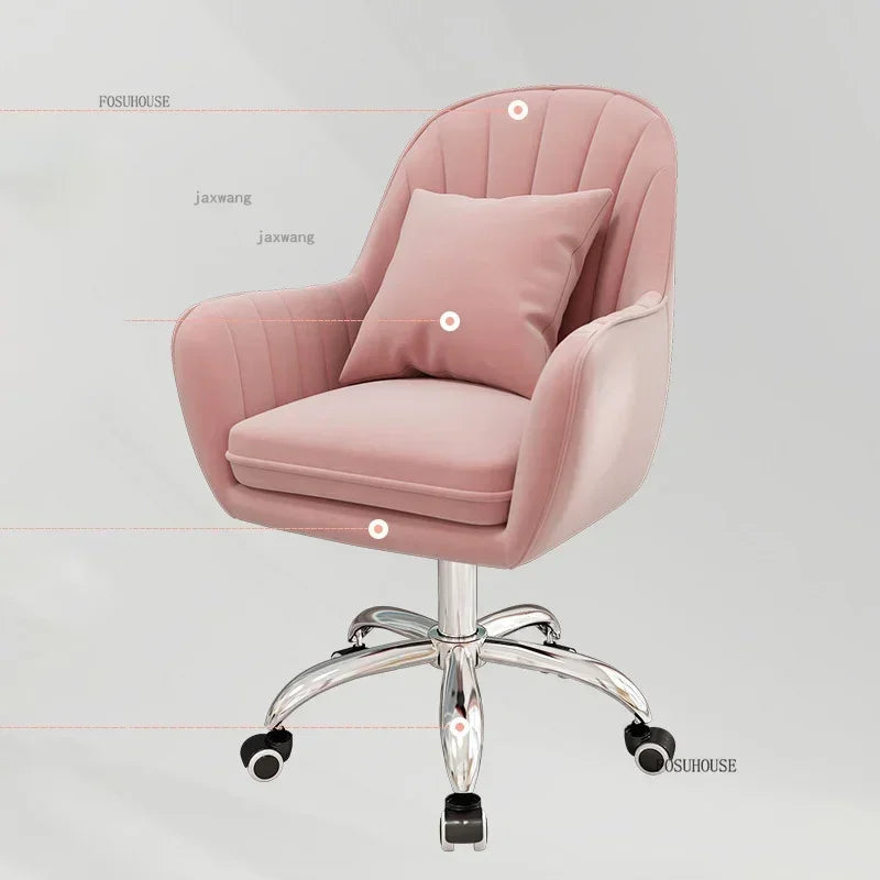 Leisure Bedroom Student Dormitory Computer Chair Home Furniture Backrest Office Chairs Front Desk Hotel Lifting Swivel Armchair