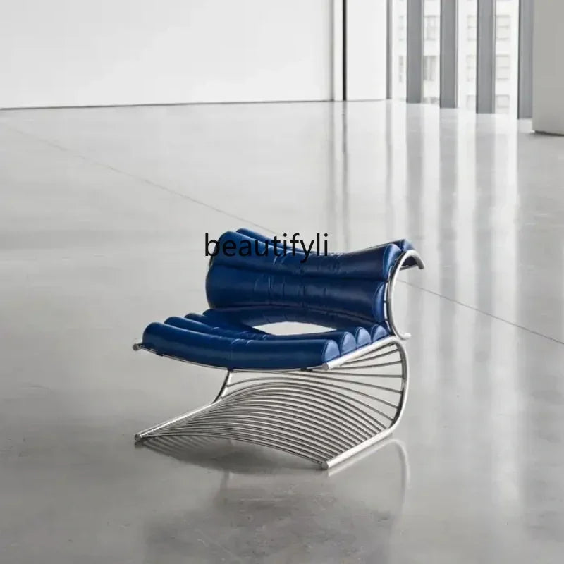 Metal chair designer leisure chair Nordic light luxury modern simple single sofa