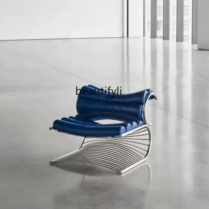 Metal chair designer leisure chair Nordic light luxury modern simple single sofa