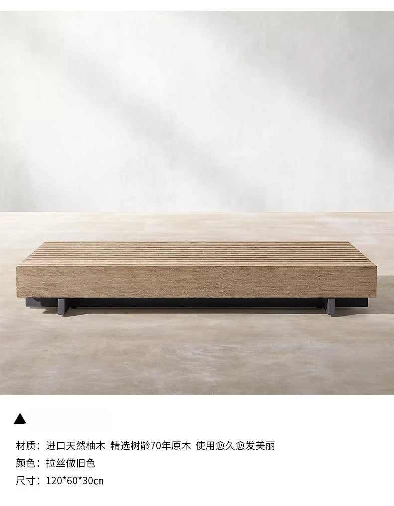 Nordic, outdoor, sofa, hotel, coffee table, outdoor, open-air, villa, solid wood, sofa, combination, courtyard, furniture