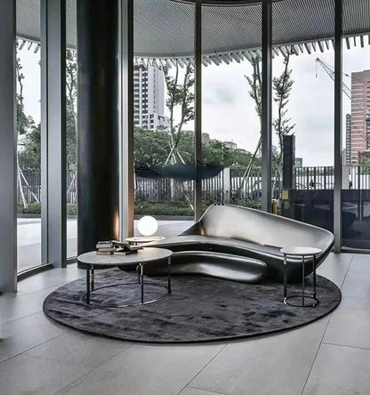 Moderne minimaliste italien concepteur Zaha lune canapé lumière luxe Arc coin FRP loisirs canapé meubles de salon