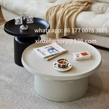 Customizable Circular Coffee Tables Nordic Living Room Center Table Modern Side Tea Table Portable Simple Bedroom Nightstand