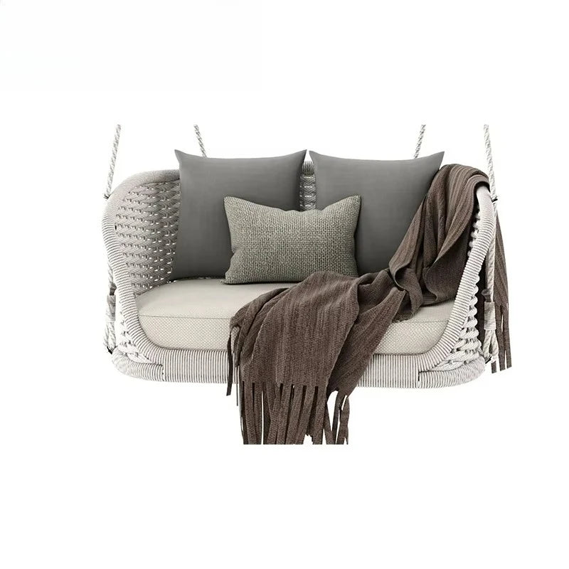 Outdoor Hanging Furniture Bed Swing Hammock Restaurant Rattan Seat Metal Stand Wicker Chairs Day Patio Swings Daybed