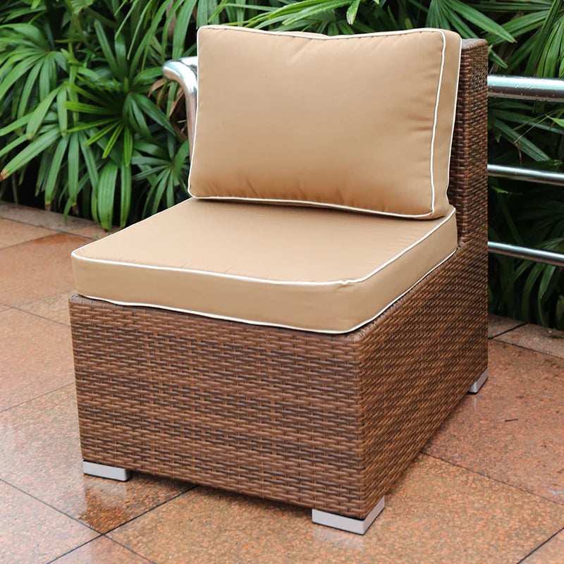 Outdoor Open-air Garden Sofas Hotel Backrest Modern Leisure Garden Sofas Balcony Pe Rattan Furniture Sofá Do Jardim MHHYSF