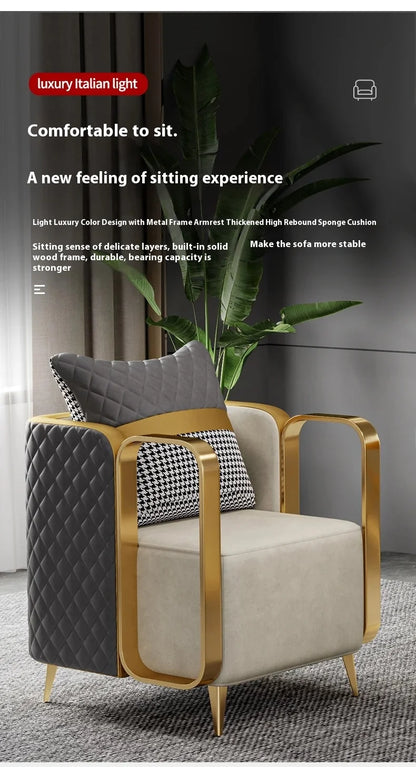 Living Room Single Sofa Dining Chair Victoria Relax Armchair Voven Upholstered Replacement Chairs Booster Nordic Floor Furniture